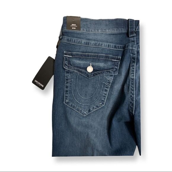 True Religion Rocco Relaxed Skinny Flap Denim Jeans - Picture 10 of 14